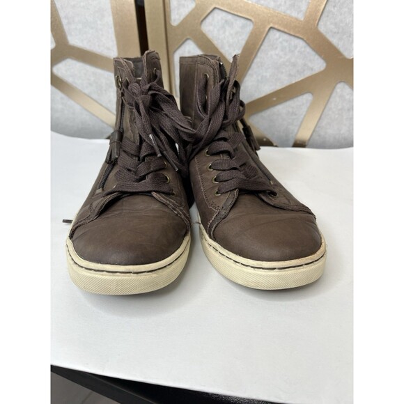 UGG Blaney 1009885 Leather High Top LaceUp Zipper Sneakers Sz 9.5 Women Shoes - Picture 3 of 10